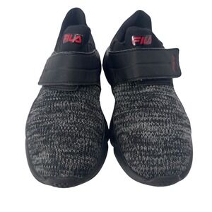 Fila Kids' Running Shoes‎ Sneakers Black Gray Knit Strap Toddler
